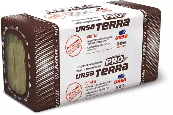 Минеральная вата URSA Тerra 37 RN (4000х1220х150 мм) 1 шт фото